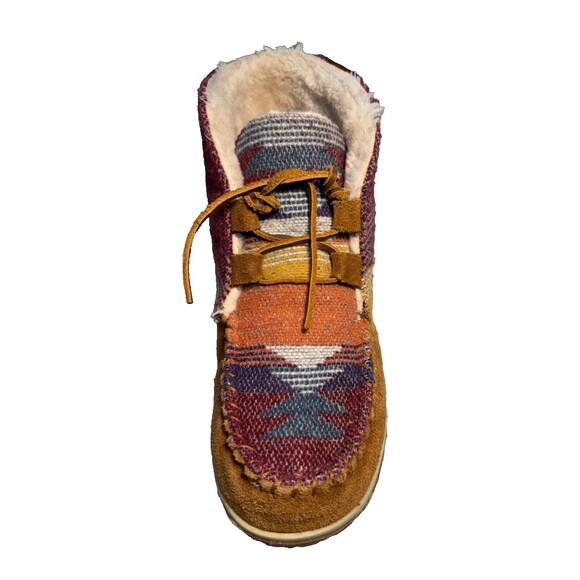 Minnetonka Womens LEFT Torrey Lined Slipper 40143 Size 10 Multicolor Excellent - Picture 1 of 6